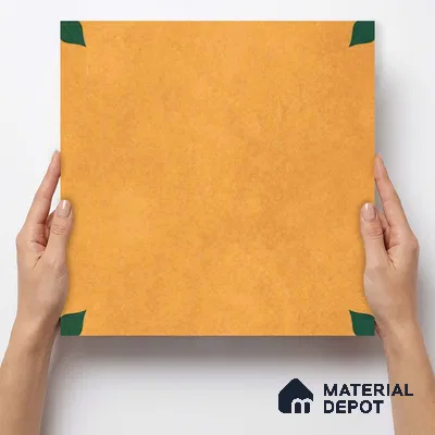 Moroccan Wall & Floor Tile TL 11132 Amber Leaf 1 ft x 1 ft Ceramic Matte Finish Tile - 10 mm | Suitable For Kitchen, Bathroom, Balcony