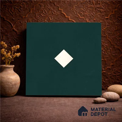 Moroccan Wall & Floor Decor Tile TL 11662 B Emerald Diamond 1 ft x 1 ft Ceramic Matte Finish Tile - 10 mm | Suitable For Kitchen, Bathroom, Balcony