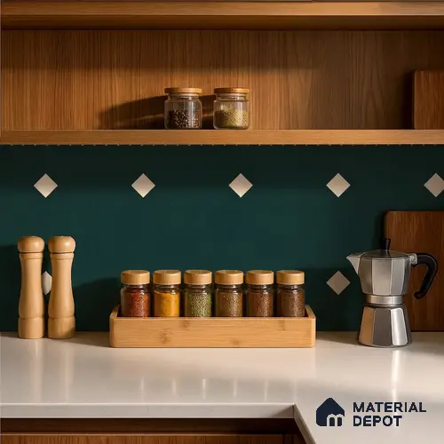 Moroccan Wall & Floor Decor Tile TL 11662 B Emerald Diamond 1 ft x 1 ft Ceramic Matte Finish Tile - 10 mm | Suitable For Bathroom, Balcony & Kitchen Backsplash