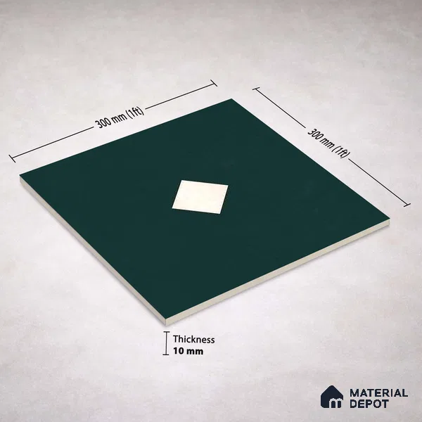 Moroccan Wall & Floor Decor Tile TL 11662 B Emerald Diamond 1 ft x 1 ft Ceramic Matte Finish Tile - 10 mm | Suitable For Kitchen, Bathroom, Balcony