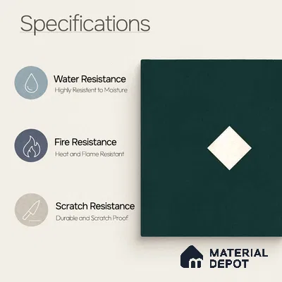 Moroccan Wall & Floor Decor Tile TL 11662 B Emerald Diamond 1 ft x 1 ft Ceramic Matte Finish Tile - 10 mm | Suitable For Kitchen, Bathroom, Balcony