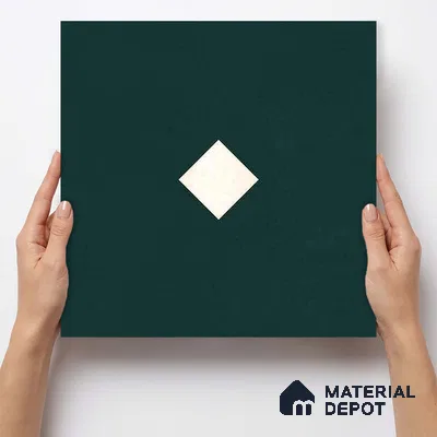 Moroccan Wall & Floor Decor Tile TL 11662 B Emerald Diamond 1 ft x 1 ft Ceramic Matte Finish Tile - 10 mm | Suitable For Kitchen, Bathroom, Balcony
