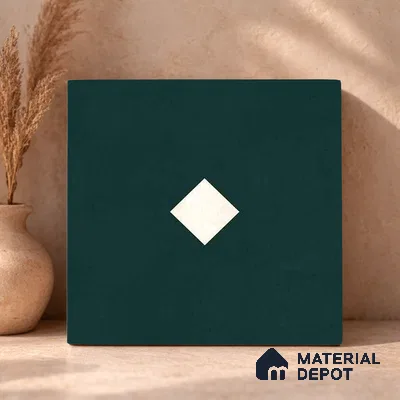 Moroccan Wall & Floor Decor Tile TL 11662 B Emerald Diamond 1 ft x 1 ft Ceramic Matte Finish Tile - 10 mm | Suitable For Kitchen, Bathroom, Balcony