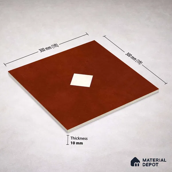 Moroccan Wall & Floor Decor Tile TL 11662 C Terracotta Diamond 1 ft x 1 ft Ceramic Matte Finish Tile - 10 mm | Suitable For Kitchen, Bathroom, Balcony