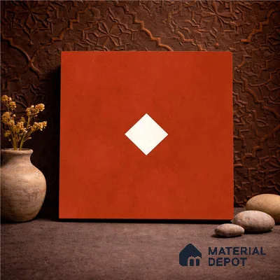 Moroccan Wall & Floor Decor Tile TL 11662 D Terra Diamond 1 ft x 1 ft Ceramic Matte Finish Tile - 10 mm | Suitable For Kitchen, Bathroom, Balcony