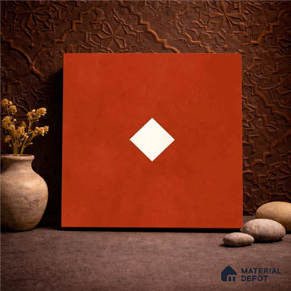 Moroccan Wall & Floor Decor Tile TL 11662 D Terra Diamond 1 ft x 1 ft Ceramic Matte Finish Tile - 10 mm | Suitable For Kitchen, Bathroom, Balcony