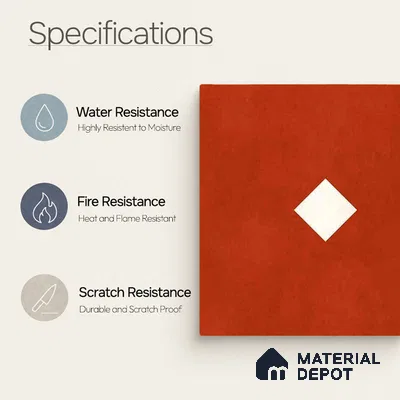 Moroccan Wall & Floor Decor Tile TL 11662 D Terra Diamond 1 ft x 1 ft Ceramic Matte Finish Tile - 10 mm | Suitable For Kitchen, Bathroom, Balcony