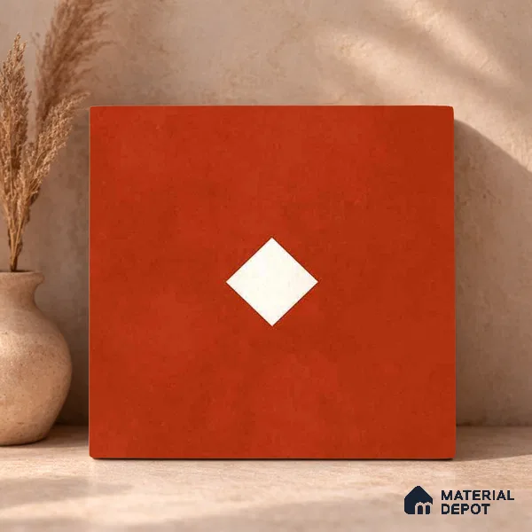 Moroccan Wall & Floor Decor Tile TL 11662 D Terra Diamond 1 ft x 1 ft Ceramic Matte Finish Tile - 10 mm | Suitable For Kitchen, Bathroom, Balcony