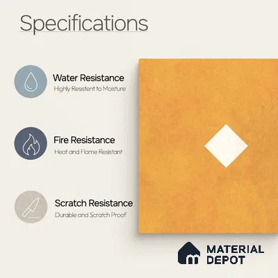Moroccan Wall & Floor Decor Tile TL 11662 E Amber Diamond 1 ft x 1 ft Ceramic Matte Finish Tile - 10 mm | Suitable For Kitchen, Bathroom, Balcony