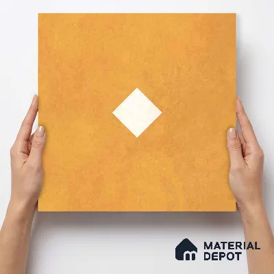 Moroccan Wall & Floor Decor Tile TL 11662 E Amber Diamond 1 ft x 1 ft Ceramic Matte Finish Tile - 10 mm | Suitable For Kitchen, Bathroom, Balcony