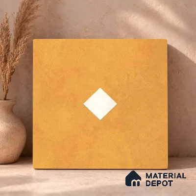 Moroccan Wall & Floor Decor Tile TL 11662 E Amber Diamond 1 ft x 1 ft Ceramic Matte Finish Tile - 10 mm | Suitable For Kitchen, Bathroom, Balcony