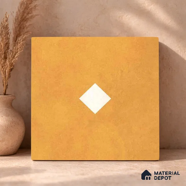 Moroccan Wall & Floor Decor Tile TL 11662 E Amber Diamond 1 ft x 1 ft Ceramic Matte Finish Tile - 10 mm | Suitable For Kitchen, Bathroom, Balcony
