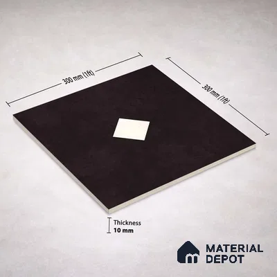 Moroccan Wall & Floor Decor Tile TL 11662 F Noir Diamond 1 ft x 1 ft Ceramic Matte Finish Tile - 10 mm | Suitable For Kitchen, Bathroom, Balcony