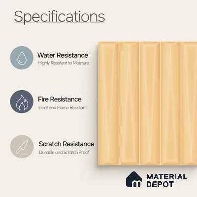 Faux Subway Wall Tile TL 11341 Ivory Prism 1 ft x 1 ft Ceramic Glossy Finish Tile - 10 mm | Suitable For Bathroom, Kitchen Backsplash