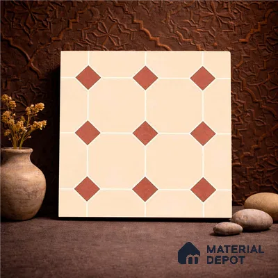 Moroccan Wall & Floor Tile TL 11661 D Desert Diamond 1 ft x 1 ft Ceramic Matte Finish Tile - 10 mm | Suitable For Kitchen, Bathroom, Balcony