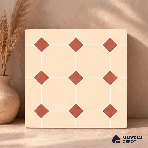 Moroccan Wall & Floor Tile TL 11661 D Desert Diamond 1 ft x 1 ft Ceramic Matte Finish Tile - 10 mm | Suitable For Kitchen, Bathroom, Balcony