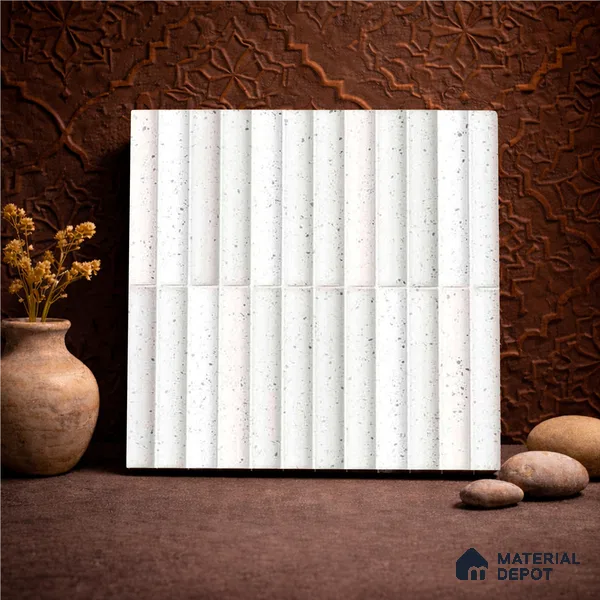 Faux Subway Wall Tile TL 11290 Speckled Ridge 1 ft x 1 ft Ceramic Glossy Finish Tile - 10 mm | Suitable For Bathroom, Dining Area, Kitchen Backsplash
