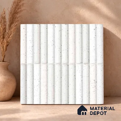 Faux Subway Wall Tile TL 11290 Speckled Ridge 1 ft x 1 ft Ceramic Glossy Finish Tile - 10 mm | Suitable For Bathroom, Dining Area, Kitchen Backsplash