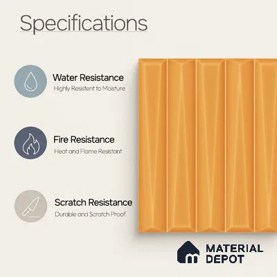 Faux Subway Wall Tile TL 11340 Golden Taper 1 ft x 1 ft Ceramic Glossy Finish Tile - 10 mm | Suitable For Bathroom, Balcony & Kitchen Backsplash
