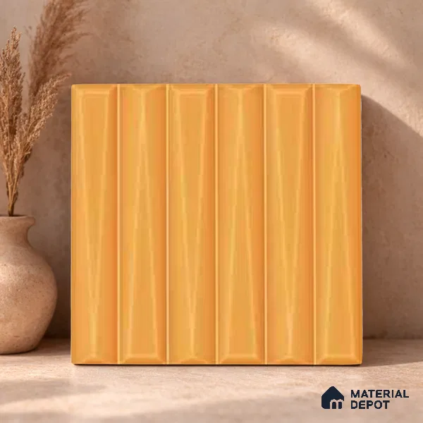 Faux Subway Wall Tile TL 11340 Golden Taper 1 ft x 1 ft Ceramic Glossy Finish Tile - 10 mm | Suitable For Bathroom, Balcony & Kitchen Backsplash