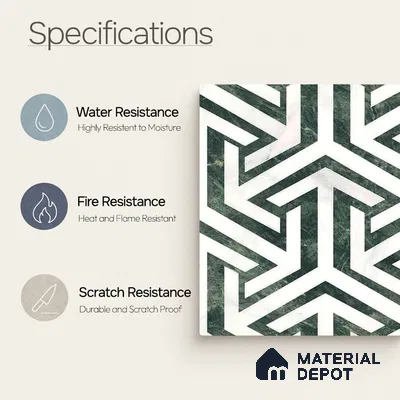 Moroccan Carving Wall & Floor Tile TL 11678 Verdant Maze 1 ft x 1 ft Ceramic Carving Matte Finish Tile - 10 mm | Suitable For Bathroom, Dining Area, Kitchen