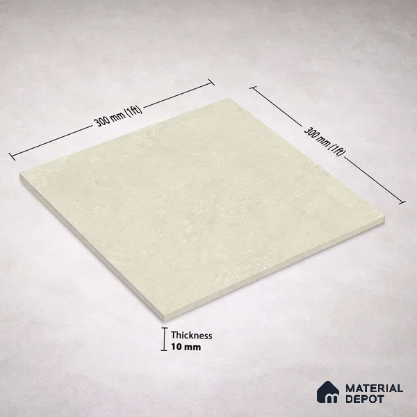 Moroccan Wall & Floor Light Tile TL 11680 Sandstone Mist 1 ft x 1 ft Ceramic Matte Finish Tile - 10 mm | Suitable For Kitchen, Bathroom, Balcony