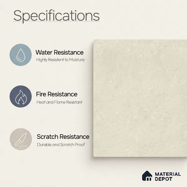 Moroccan Wall & Floor Light Tile TL 11680 Sandstone Mist 1 ft x 1 ft Ceramic Matte Finish Tile - 10 mm | Suitable For Kitchen, Bathroom, Balcony