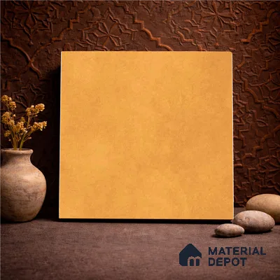 Plain Wall & Floor Base Tile TL 11180 Amber Clay 1 ft x 1 ft Ceramic Matte Finish Tile - 10 mm | Suitable For Bathroom, Balcony & Kitchen Backsplash (Sample)