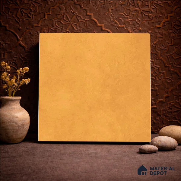 Plain Wall & Floor Base Tile TL 11180 Amber Clay 1 ft x 1 ft Ceramic Matte Finish Tile - 10 mm | Suitable For Bathroom, Balcony & Kitchen Backsplash (Sample)