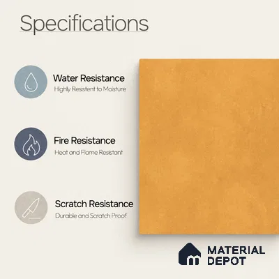 Plain Wall & Floor Base Tile TL 11180 Amber Clay 1 ft x 1 ft Ceramic Matte Finish Tile - 10 mm | Suitable For Bathroom, Balcony & Kitchen Backsplash (Sample)