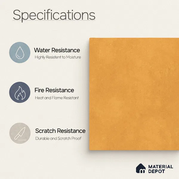 Plain Wall & Floor Base Tile TL 11180 Amber Clay 1 ft x 1 ft Ceramic Matte Finish Tile - 10 mm | Suitable For Bathroom, Balcony & Kitchen Backsplash (Sample)