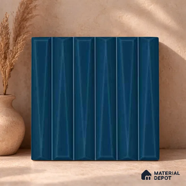 Faux Subway Wall Tile TL 11338 Prism Indigo 1 ft x 1 ft Ceramic Glossy Finish Tile - 10 mm | Suitable For Bathroom, Dining Area, Kitchen Backsplash