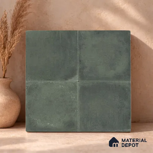 Plain Wall & Floor Center 1 Carpet Tile TL 11214 Verdant Shadow 1 ft x 1 ft Ceramic Matte Finish Tile - 10 mm | Suitable For Bathroom, Balcony & Kitchen Backsplash