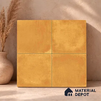 Plain Wall & Floor Center 1 Carpet Tile TL 11196 Saffron Terra 1 ft x 1 ft Ceramic Matte Finish Tile - 10 mm | Suitable For Bathroom, Balcony & Kitchen Backsplash