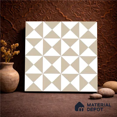 Moroccan Wall & Floor Tile TL 11117 Sand Prism 1 ft x 1 ft Ceramic Matte Finish Tile - 10 mm | Suitable For Kitchen, Bathroom, Balcony