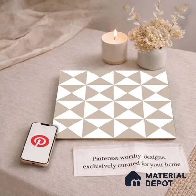 Moroccan Wall & Floor Tile TL 11117 Sand Prism 1 ft x 1 ft Ceramic Matte Finish Tile - 10 mm | Suitable For Kitchen, Bathroom, Balcony