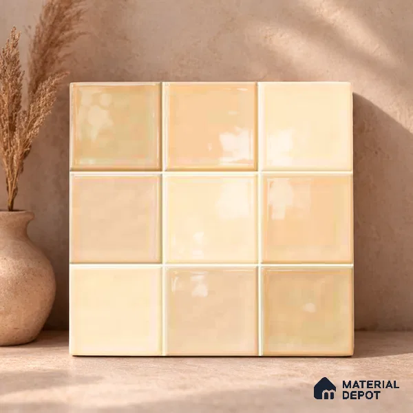 Faux Subway Wall Tile TL 11315 Honey Sand 1 ft x 1 ft Ceramic Glossy Finish Tile - 10 mm | Suitable For Bathroom, Dining Area, Kitchen Backsplash