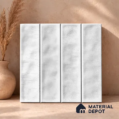 Faux Subway Wall Tile TL 11300 Frosted Plank 1 ft x 1 ft Ceramic Glossy Finish Tile - 10 mm | Suitable For Bathroom, Dining Area, Kitchen Backsplash