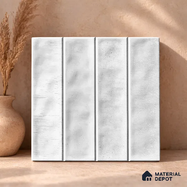 Faux Subway Wall Tile TL 11300 Frosted Plank 1 ft x 1 ft Ceramic Glossy Finish Tile - 10 mm | Suitable For Bathroom, Dining Area, Kitchen Backsplash