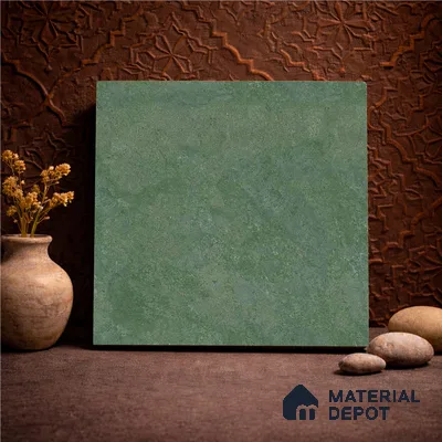 Plain Wall & Floor Dark Tile TL 11187 Sage Stone 1 ft x 1 ft Ceramic Matte Finish Tile - 10 mm | Suitable For Bathroom, Balcony & Kitchen Backsplash