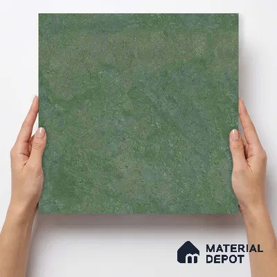 Plain Wall & Floor Dark Tile TL 11187 Sage Stone 1 ft x 1 ft Ceramic Matte Finish Tile - 10 mm | Suitable For Bathroom, Balcony & Kitchen Backsplash