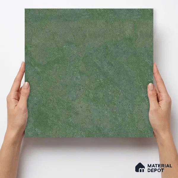Plain Wall & Floor Dark Tile TL 11187 Sage Stone 1 ft x 1 ft Ceramic Matte Finish Tile - 10 mm | Suitable For Bathroom, Balcony & Kitchen Backsplash