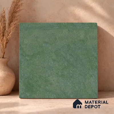 Plain Wall & Floor Dark Tile TL 11187 Sage Stone 1 ft x 1 ft Ceramic Matte Finish Tile - 10 mm | Suitable For Bathroom, Balcony & Kitchen Backsplash