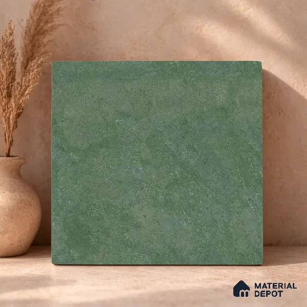 Plain Wall & Floor Dark Tile TL 11187 Sage Stone 1 ft x 1 ft Ceramic Matte Finish Tile - 10 mm | Suitable For Bathroom, Balcony & Kitchen Backsplash