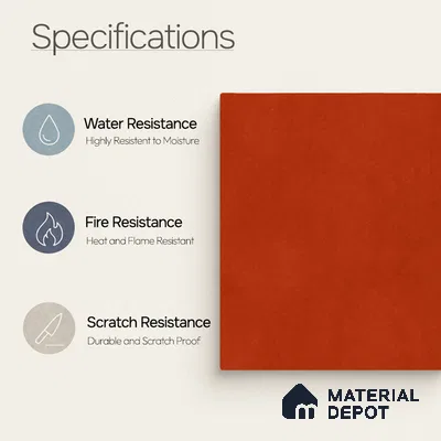 Plain Wall & Floor Base Tile TL 11179 Terracotta Ember 1 ft x 1 ft Ceramic Matte Finish Tile - 10 mm | Suitable For Bathroom, Balcony & Kitchen Backsplash