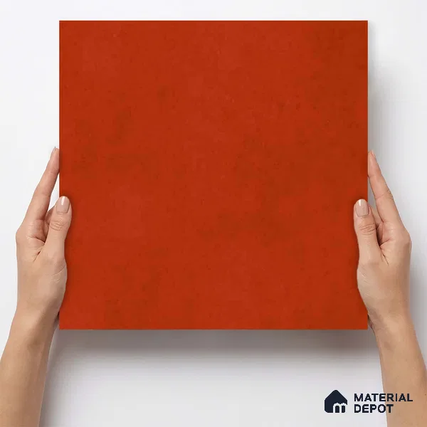 Plain Wall & Floor Base Tile TL 11179 Terracotta Ember 1 ft x 1 ft Ceramic Matte Finish Tile - 10 mm | Suitable For Bathroom, Balcony & Kitchen Backsplash