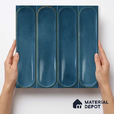 Faux Subway Wall Tile TL 11328 Midnight Archway 1 ft x 1 ft Ceramic Glossy Finish Tile - 10 mm | Suitable For Bathroom, Dining Area, Kitchen Backsplash