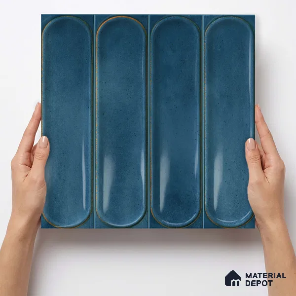Faux Subway Wall Tile TL 11328 Midnight Archway 1 ft x 1 ft Ceramic Glossy Finish Tile - 10 mm | Suitable For Bathroom, Dining Area, Kitchen Backsplash