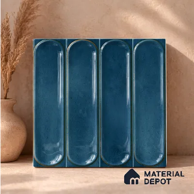 Faux Subway Wall Tile TL 11328 Midnight Archway 1 ft x 1 ft Ceramic Glossy Finish Tile - 10 mm | Suitable For Bathroom, Dining Area, Kitchen Backsplash