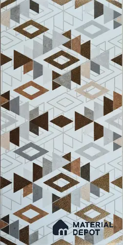 TL 11006 Nova White Gold Decor 10 2 ft x 1 ft Matte Finish Glass Highlighter Ceramic Wall Tile - 9 mm
